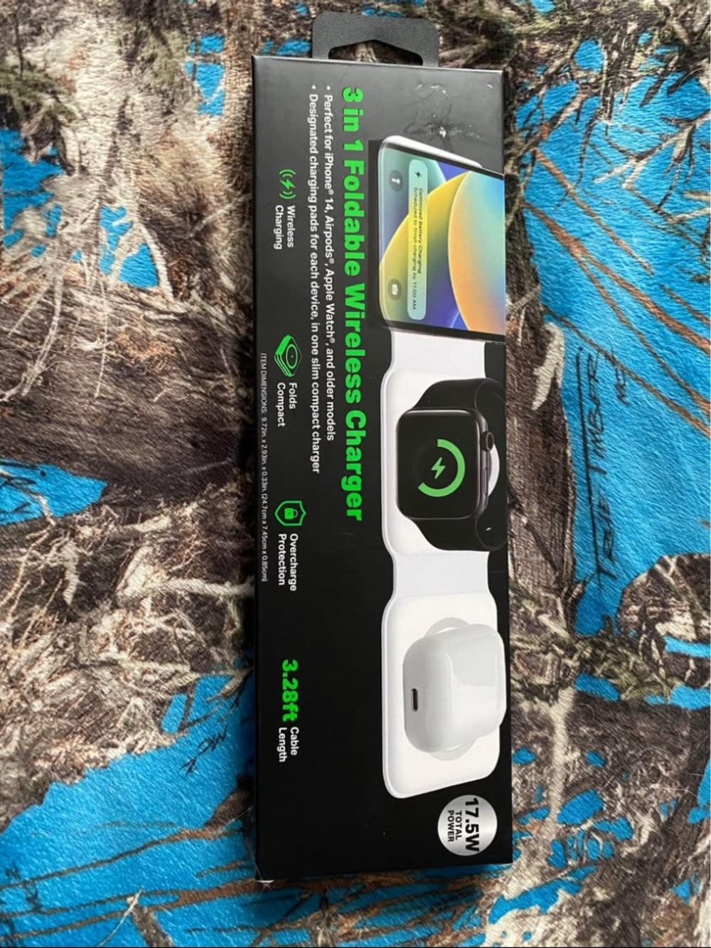 3-in-1 Foldable Wireless Charger - White